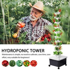 10 Layer 50Pot Vertical Hydroponic Garden Tower System Aeroponics Home Grow Kit 