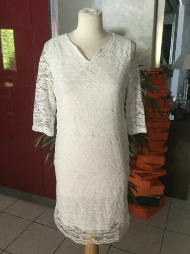 Pull Manoukian T2 38 En Laine Crème - Maille Torsadée - Taille M Femme