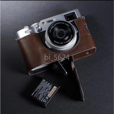 Genuine Leather Cowhide Camera Case Half Base for Fujifilm X100vi Fuji X-100VI