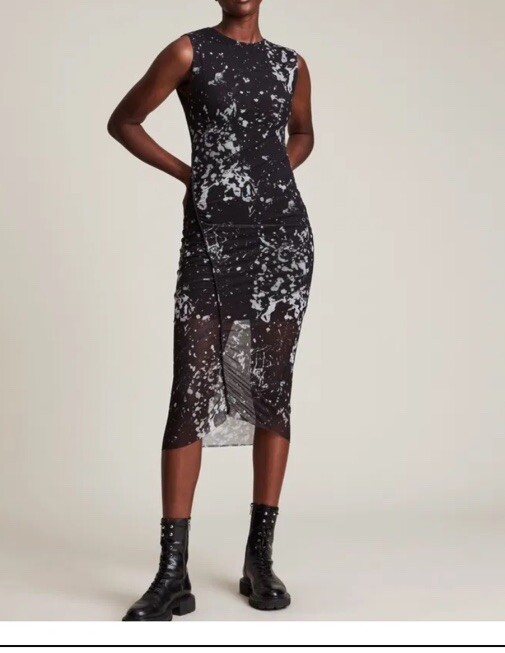 NEW $155 AllSaints Nora Portland Fitted Midi Dress US Sz 4/UK8/ EU36 NEW $155 AllSaints Nora Portland Fitted Midi Dress US Sz 4/UK8/ EU36