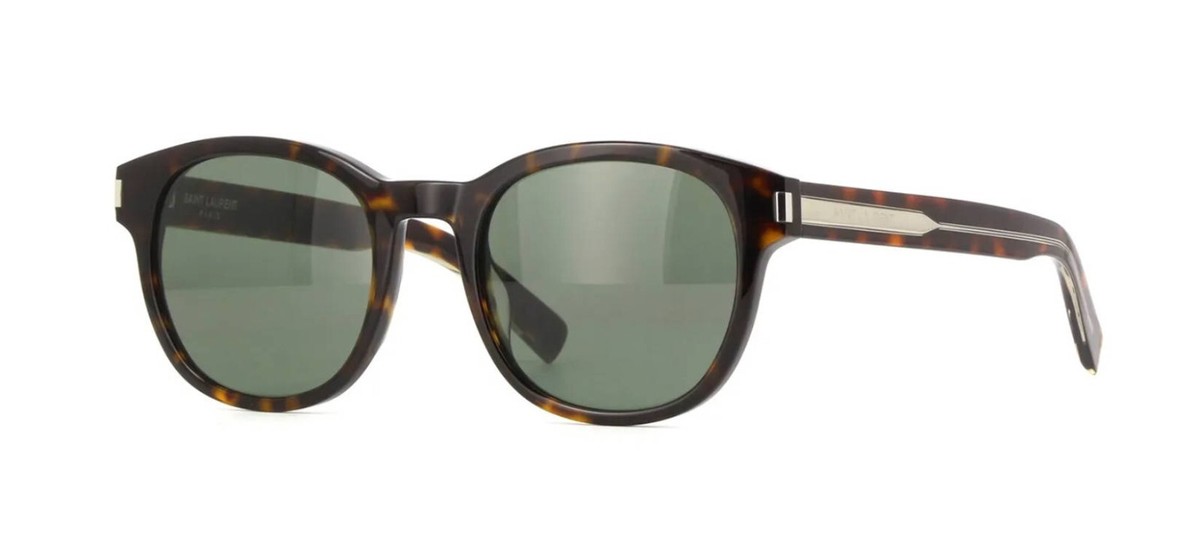 Saint Laurent SL 620 Havana/Green Grey (002) Sunglasses | eBay