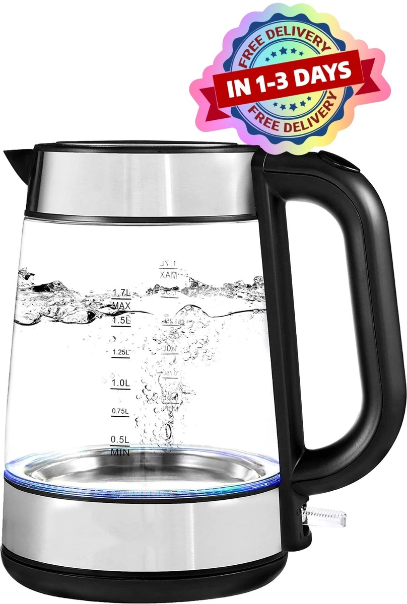 Hervidor de Agua Electrico Para Hervir Agua Rapido Cafetera Tetera Cafe Te  1.7L