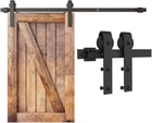 2-6 FT Mini Sliding Double Barn Door Hardware Roller Track Kit Cabinet Closet