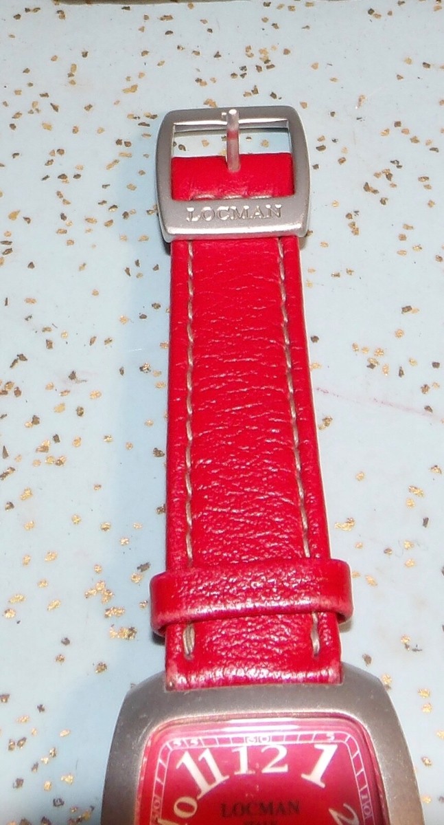 ルマンド LOCMAN SPORT TONNEAU LADIES REF 488 ALUMINUM CASE WATCH RED BAND