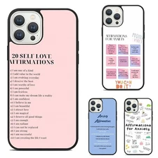 For Samsung Galaxy Motorola Apple iPhone Affirmations for Anxiety Cover Friendly