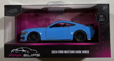 NEW 2025 Jada Toys Pink Slips 2024 Ford Mustang Dark Horse Blue 1
