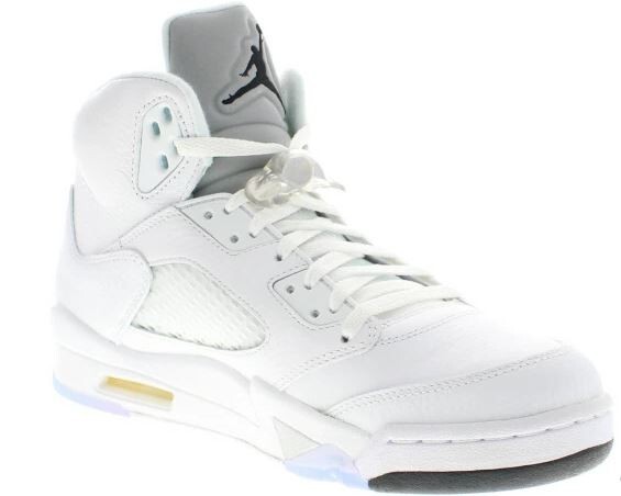 シューズ(男性用) AIR JORDAN 5 llic silver 2015 Size 8 - Air Jordan 5 Retro 2015 White Metallic for sale online | eBay