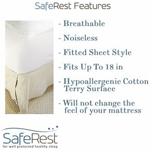 Waterproof Mattress Protector Premium Cotton Terry Hypoallergenic Fitted Cover - Picture 38 of 58