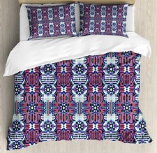 Image of Aztec Duvet Cover Set Rhythmic Modernized Tribal