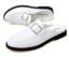 thumbnail 12  - Men&#039;s Black White Patent Leather Slip On Mules Buckle Leisure Slippers Shoes New