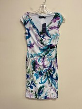 NWT Lauren Ralph Lauren Womens White Sleeveless Floral Sheath Dress Size OP V12