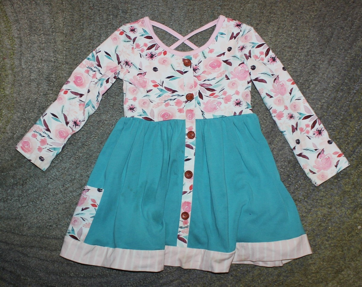 Cheeky Plum Toddler Girls Long Sleeve Dress - Size 3T - EUC