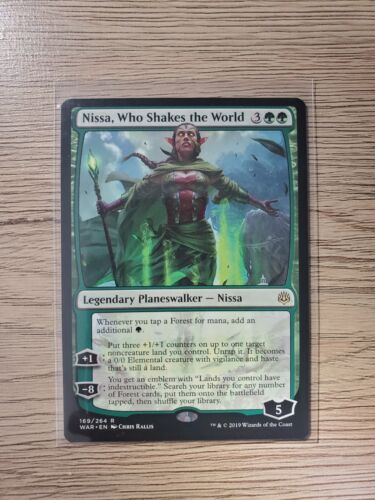 Nissa, Who Shakes the World- War of the Spark- Near Mint-Never Used
