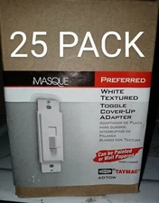 (25 pcs) TAYMAC MASQUE 1-Gang Toggle Switch Cover-Up Adapter AD70W (BEST PRICE)