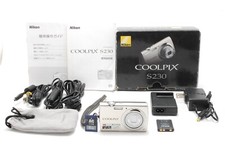  Excellent 5 w/ BOX Nikon COOLPIX S230 10.0MP Digital Camera Silver From JAPAN