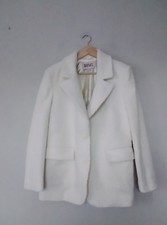 Qvc Badgley Mischka Boucle Blazer Ivory Size Medium Chest 40" Length 30" Bnwot