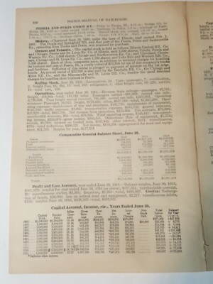 1917 railroad document PEORIA & PEKIN UNION RAILWAY Hollis Illinois report