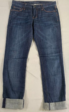 Banana Republic Skinny Jeans Women 27 Dark Wash Cuffed Stretch Denim Classic Fit