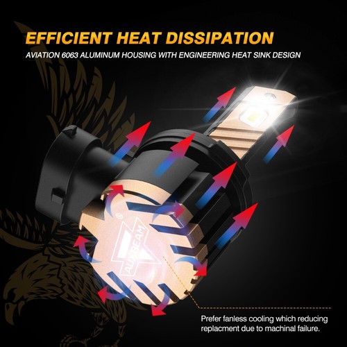 AUXBEAM 9005 H11 Canbus LED Headlight Bulbs High or Low Beam Super White Bright - Picture 5 of 15