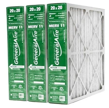 GeneralAire 11-GA100A11 (3 Pack) - 20" x 20" x 4" Replacement Filter MERV 11