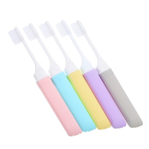 5 Pcs Soft-flesh Folding Toothbrush Pregnant Woman Child Travel Kit