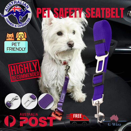 Adjustable Pet Dog Safety Car Vehicle Seat Belt Harness Lead Pet Seatbelt - Picture 1 of 4