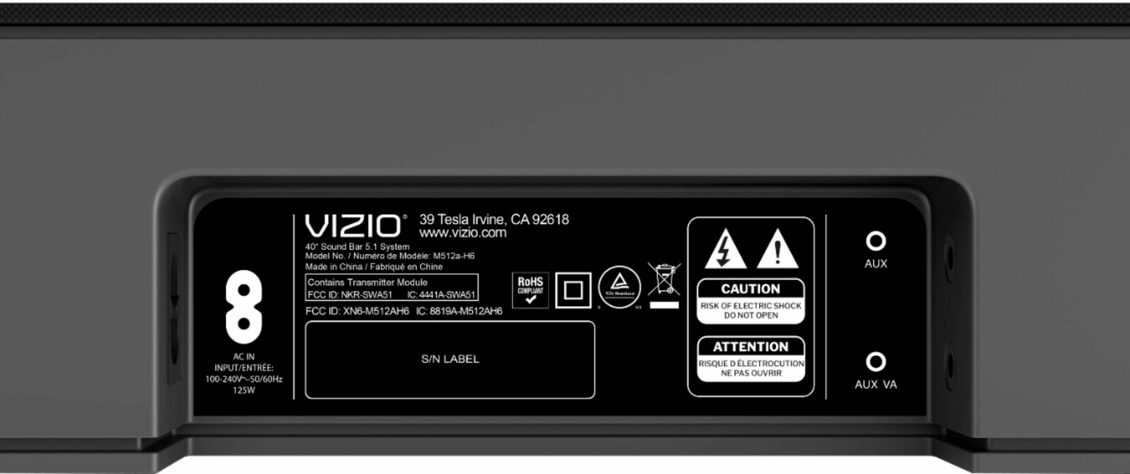 VIZIO - 5.1.2-Channel M-Series Premium Sound Bar with Wireless Subwoofer, Dol... - Picture 4 of 6