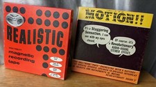 4 TRACK, REEL TO REEL BOXED TAPE LOT. REALISTIC, MOTION 4 TRACK, RECORDING TAPE