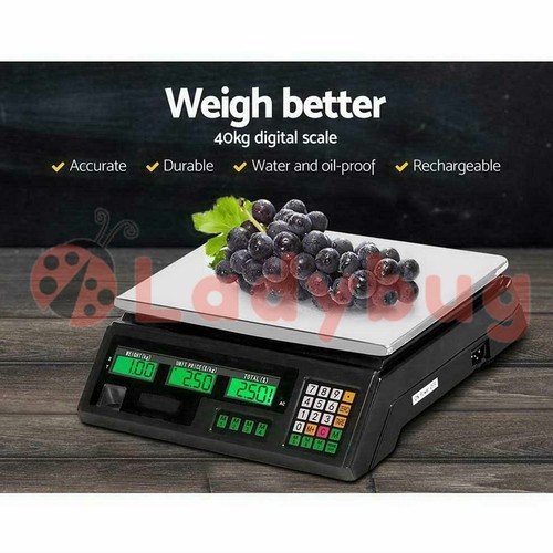 Commercial Digital Kitchen Scales Shop 40KG Food Weight Electronic Scale - Picture 6 of 6