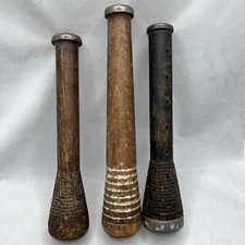 Vtg Wood Yarn Spool Large Industrial Bobbin Thread Wooden Textile Primitive Lot