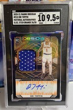 2020-21 Obsidian Rookie Patch Auto #213 Obi Toppin RC /35 SGC 9.5 10 Orange Etch