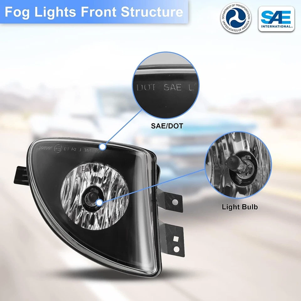 For 2010-2013 BMW 5 Series Fog Lights Replacement Driving Bumper Clear Lens Lamp - Image 3 of 4