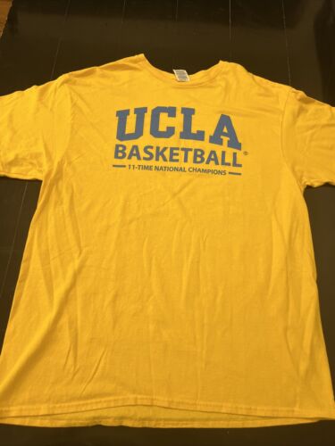 New UCLA Basketball 11x National Champions Shirt XL Yellow NCAA March Madness