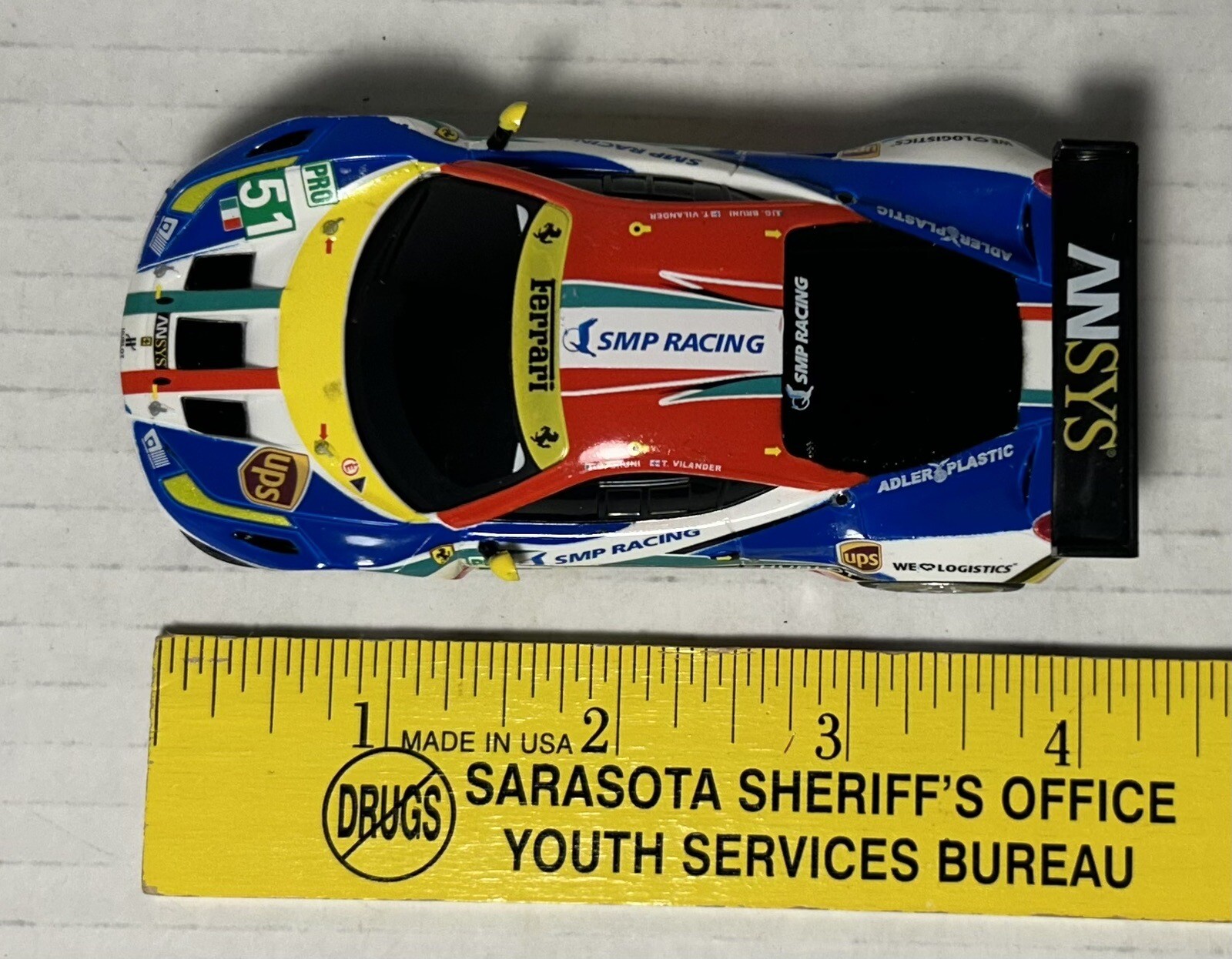 Carrera Go 143 Ferrari Slot Cars 51 UPS SMP Racing Ansys Race Car eBay