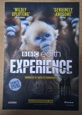 BBC earth EXPERIENCE - Earls Court London (A5 Flyer) David Attenborough