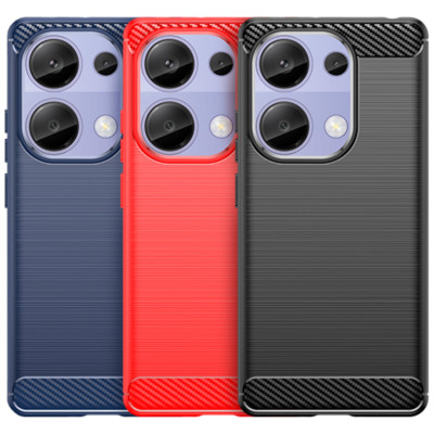 Hülle für Xiaomi Redmi Note 13 12 11 Pro Plus 4G 5G Silikon Schutz Case Carbon
