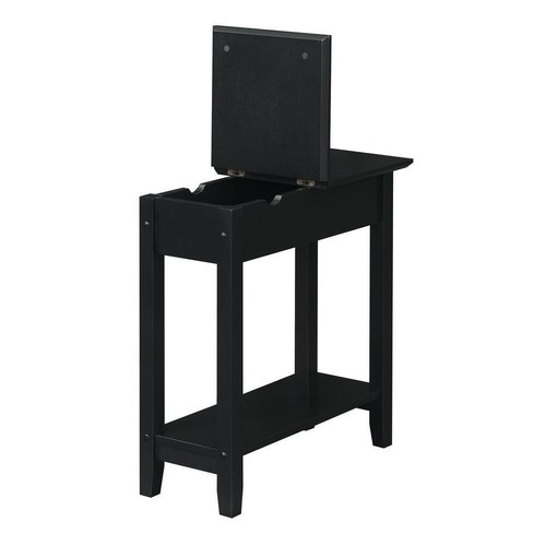 Convenience Concepts End Table 24" H X 11" W, Standard Rectangular MDF In Black - Picture 3 of 8