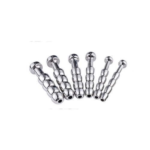 Tapón de pene de acero inoxidable sonido de estiramiento Dilato 4 bolas hueco macho - Imagen 3 de 4