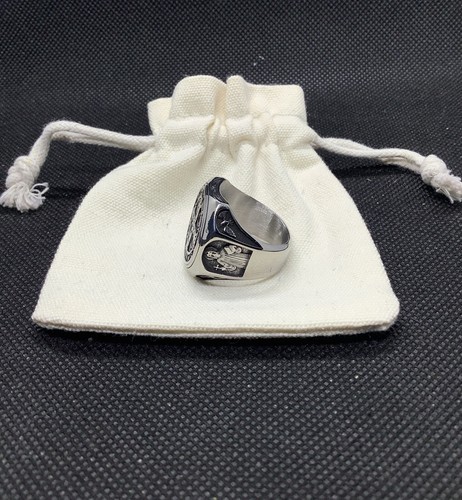 Mens Saint Benedict Ring Protection Medal Constantine Christian Signet U - Picture 3 of 7