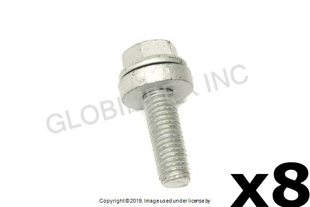 MINI (2002-2008) Bolt with Washer for Wheel Hub/Bearing REAR L & R (8) GENUINE