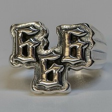 666 Ring 925 Silber Biker Rock Metall Motorrad Schläger Outlaw Teufel