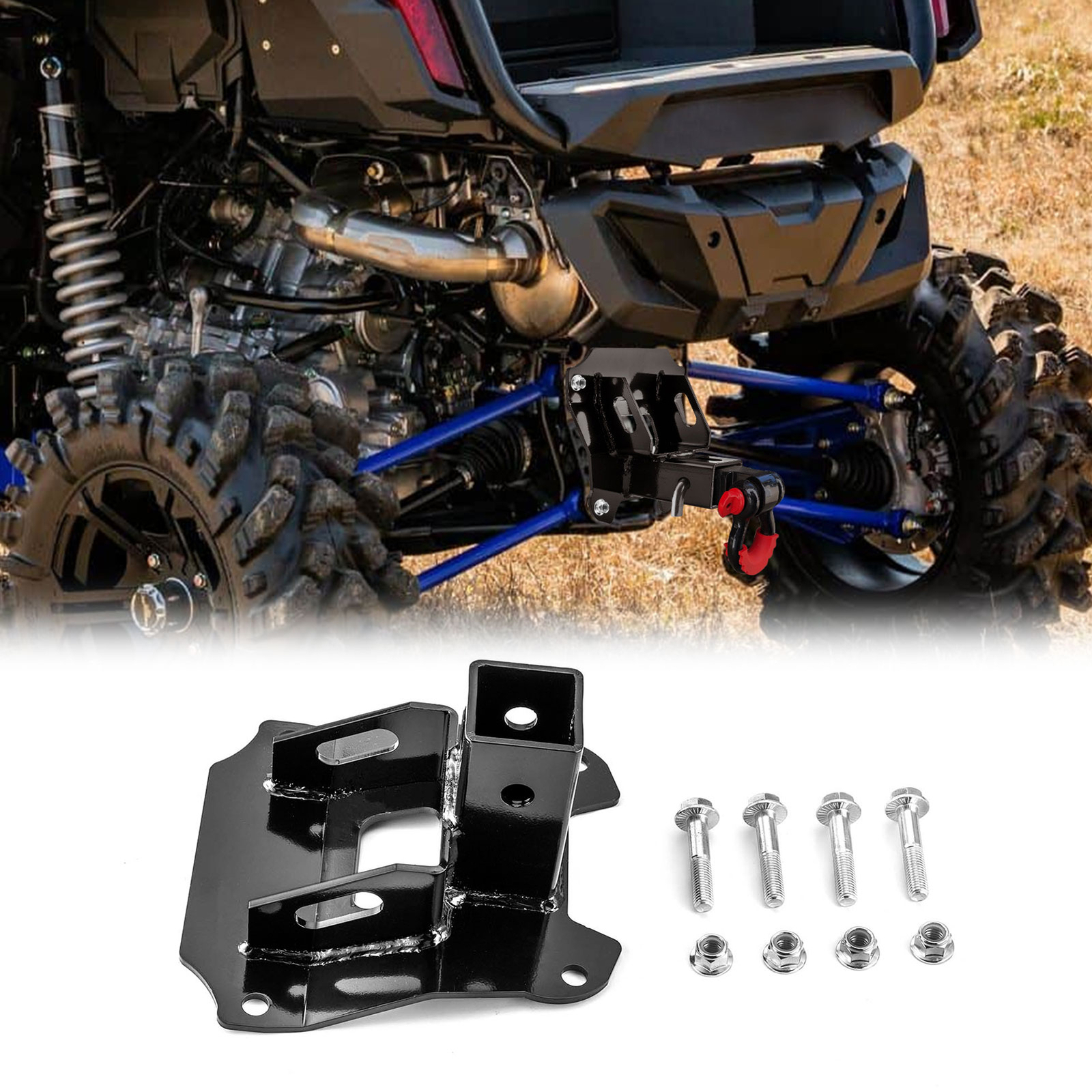 SuperATV 2" Rear Receiver Hitch For Honda Talon 1000R / 1000X (2019+) - 1500 Lb Capacity