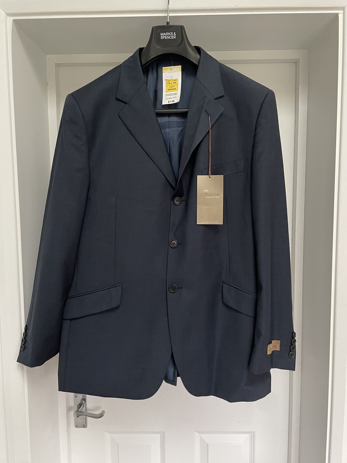 Brand New Marks And Spencer Autograph Mens Navy Suit Jacket Chest 44in  RRP £110 image 3