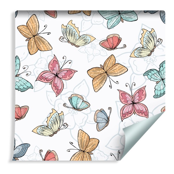 10M Vlies Tapete Rolle Kinderzimmer Blumen Schmetterlinge Xxl 1352-image