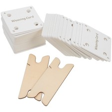 Braiding Tool Kit Tablet Weaving Supplies Tablets with Wood Shuttles
