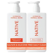 Shampoo Conditioner Set All Hair Types Sulfate Free Citrus Herbal Musk 2 Pack