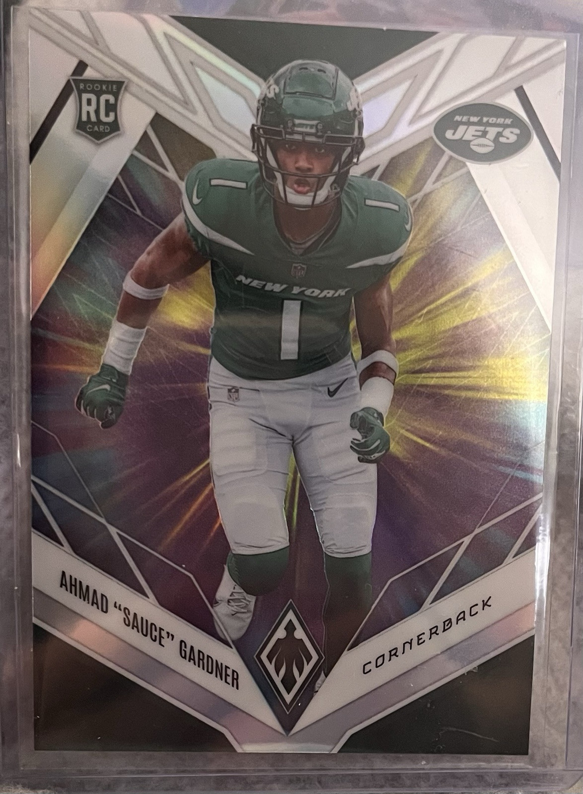 Ahmad “Sauce” Gardner 2022 Phoenix Football Colorburst SP #128 Jets