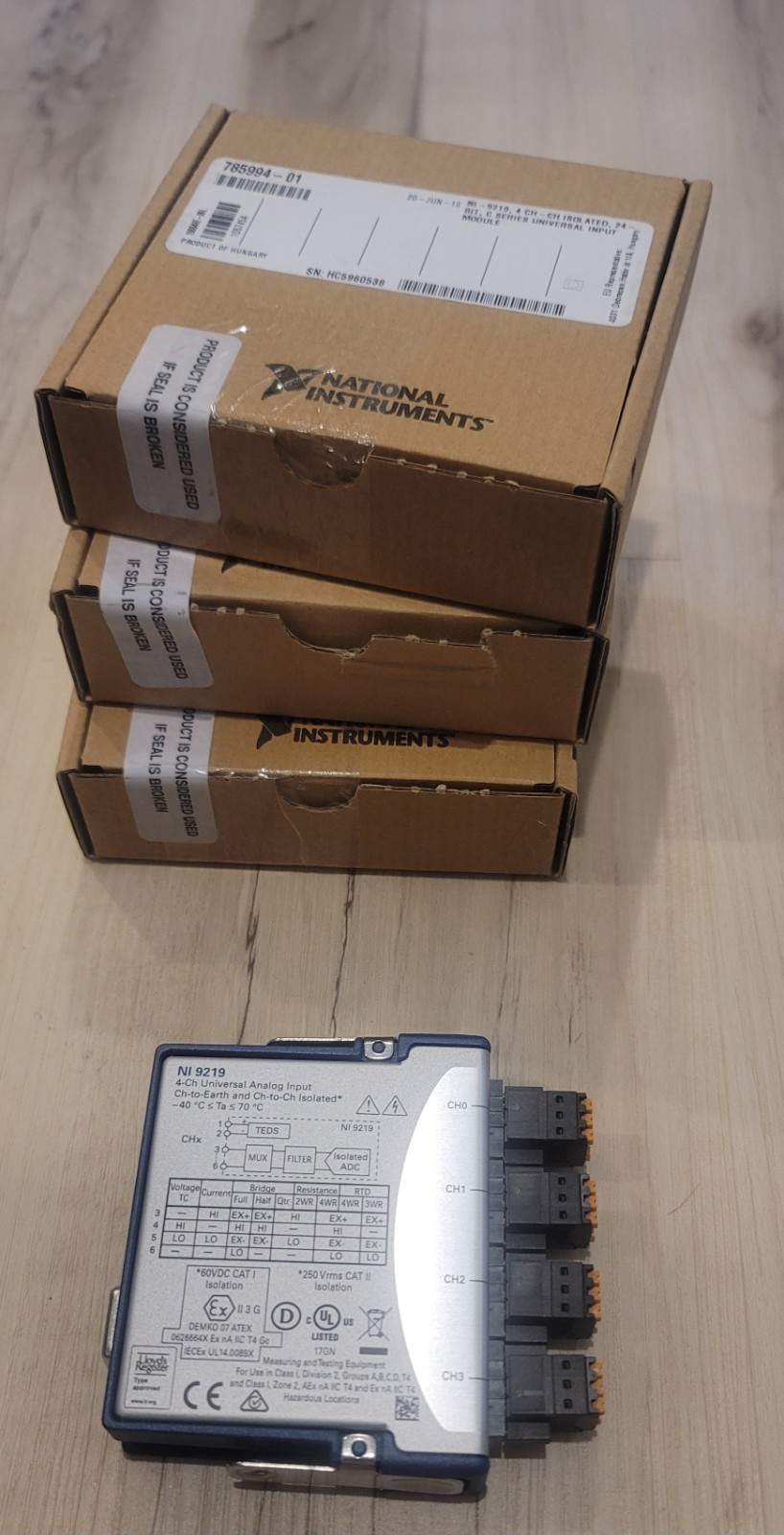 National Instruments NI-9219 100 S/s/ch, 4-Channel Series Universal Analog Input