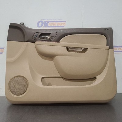 12 2012 GMC SIERRA 1500 SLT FRONT DOOR TRIM PANEL WITH HANDLE