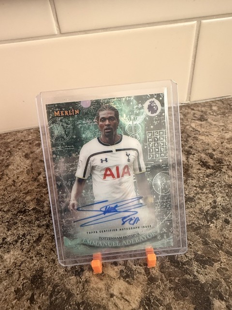 Topps Merlin Enchanted Pen Base Refractor Emmanuel Adebayor case hit